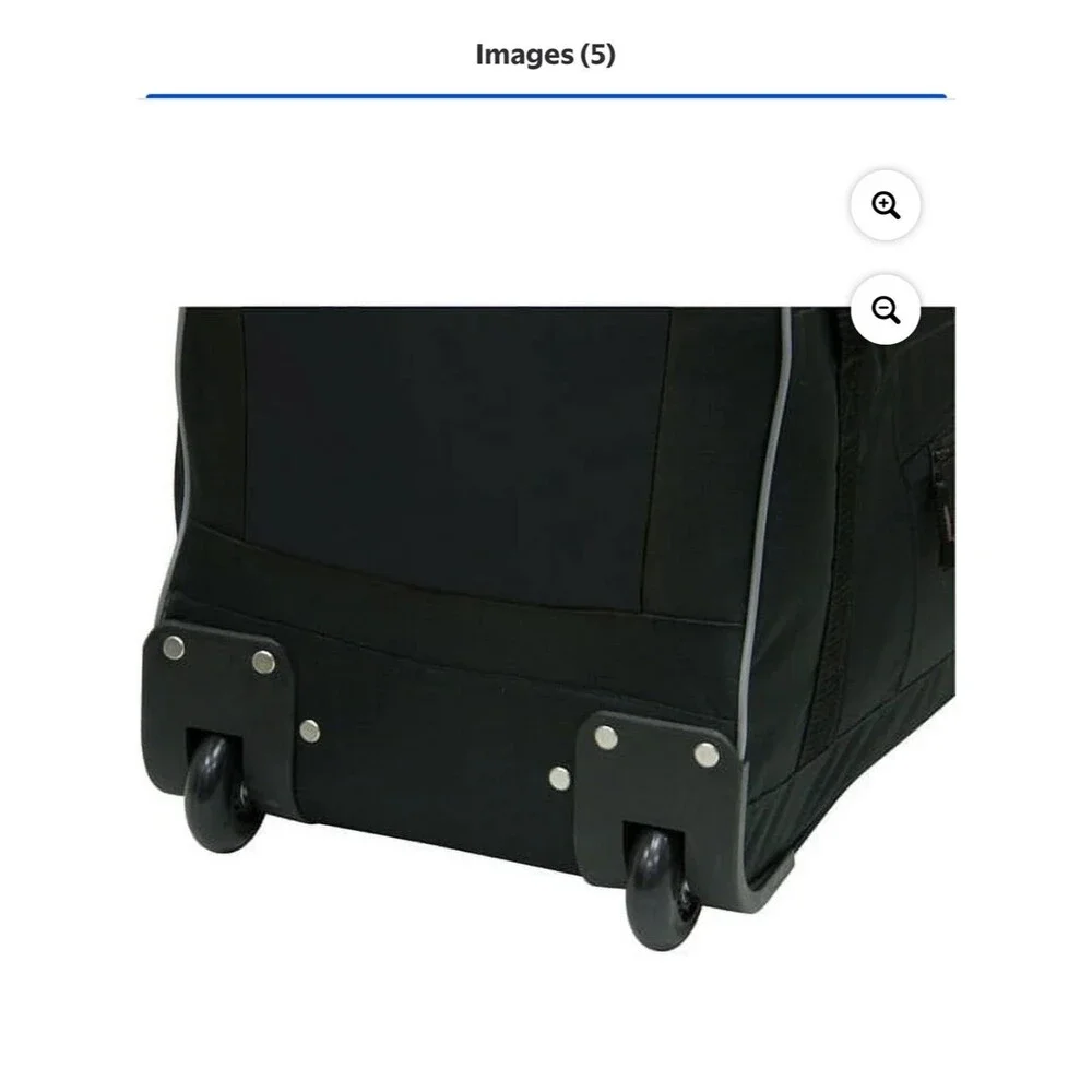 Black Rolling Duffel Bag for Men